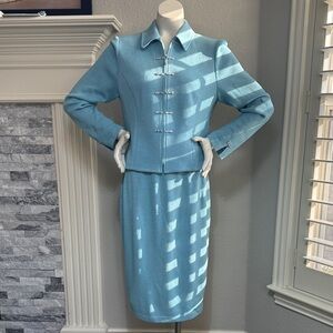 VINTAGE St John Evening knit 2 pc skirt set - size 8